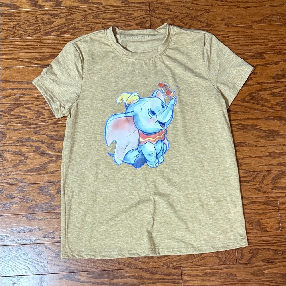 Women's Tan Elephant Graphic Tee
